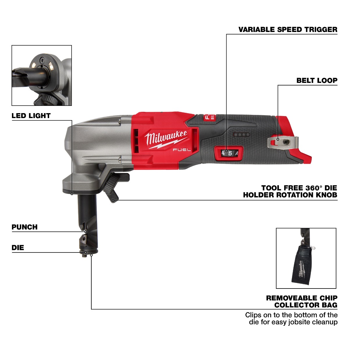 Milwaukee  M12 FUEL™ 16-Gauge Nibbler Bare Tool