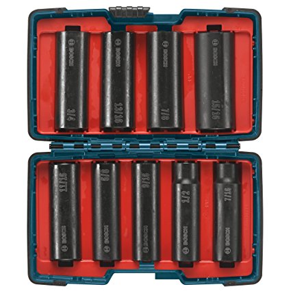  9-pc. Impact Tough socket Set for 1/2 In. drive