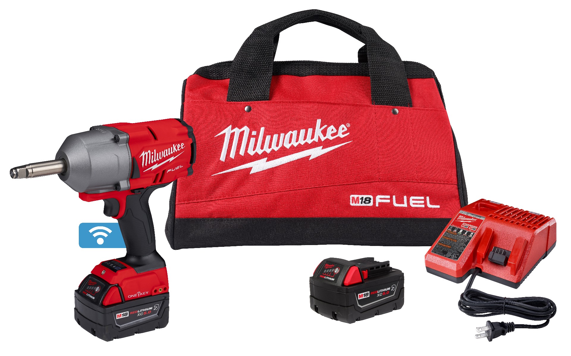 M18 FUEL™ ½” Ext. Anvil Controlled Torque Impact Wrench w/ONE-KEY™ Kit