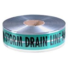 3" MAGNATEC® PREMIUM DETECTABLE CAUTION STORM DRAIN LINE BELOW TAPE