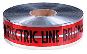 3" MAGNATEC® Premium Detectable Caution Electric Line Below Tape