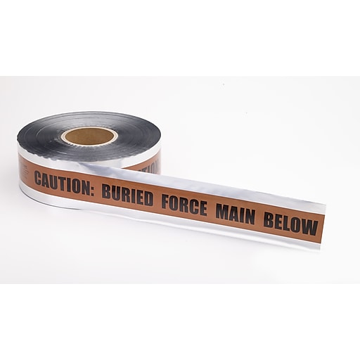 2" MAGNATEC® Premium Detectable Caution Force Main Below Tape