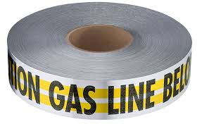 2" MAGNATEC® Premium Detectable Caution Gas Line Below Tape