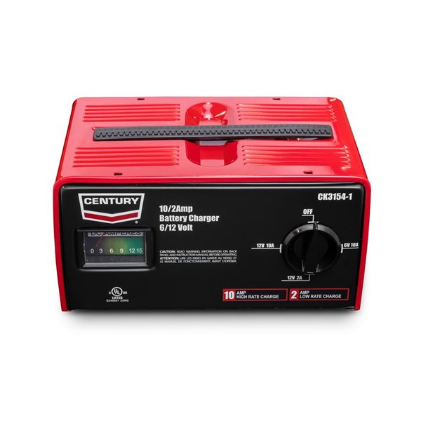 CenturyManual Battery Charger 10A - 6V/12V, 10A/2A
