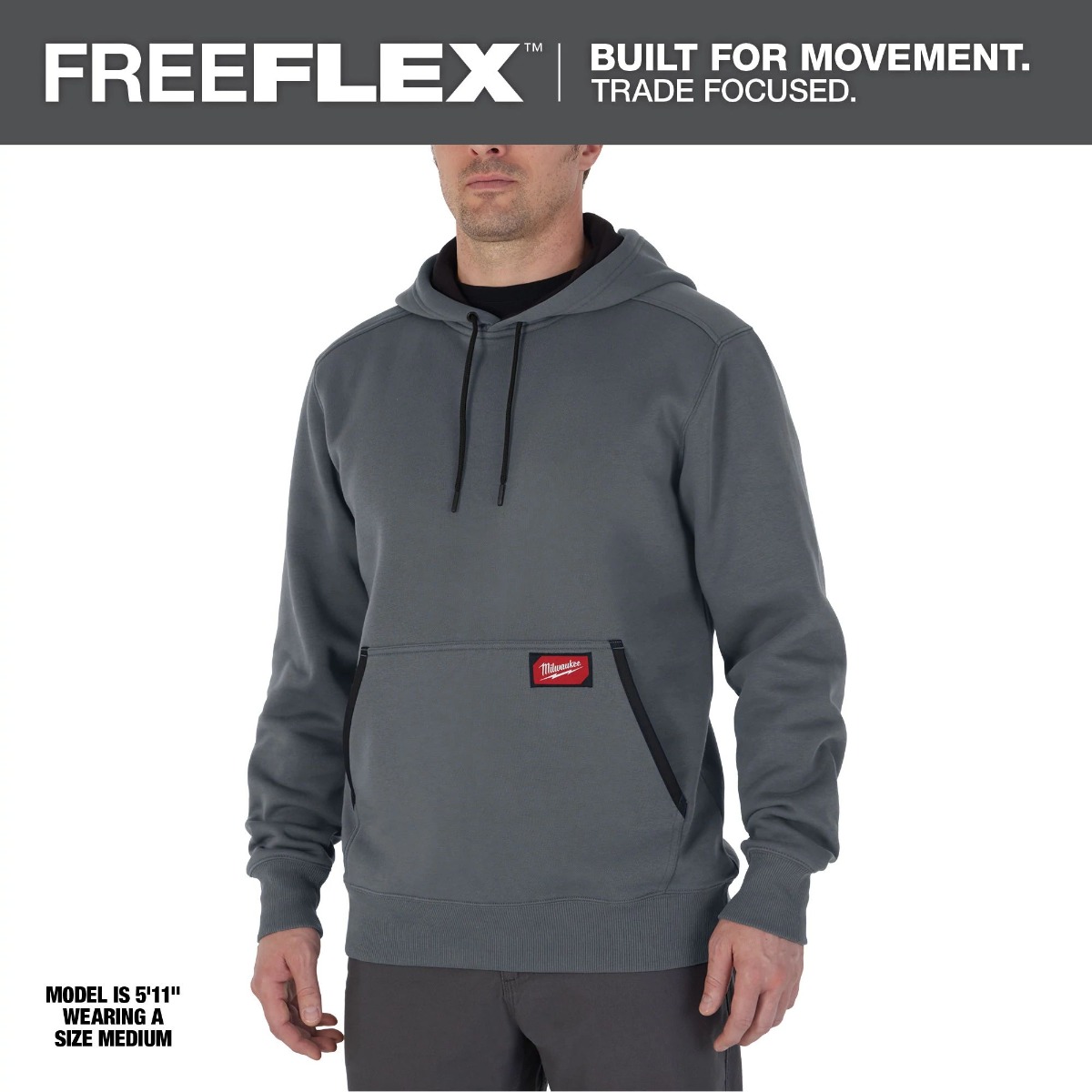 FREEFLEX™ Pullover Hoodie - Gray - 3X-Large