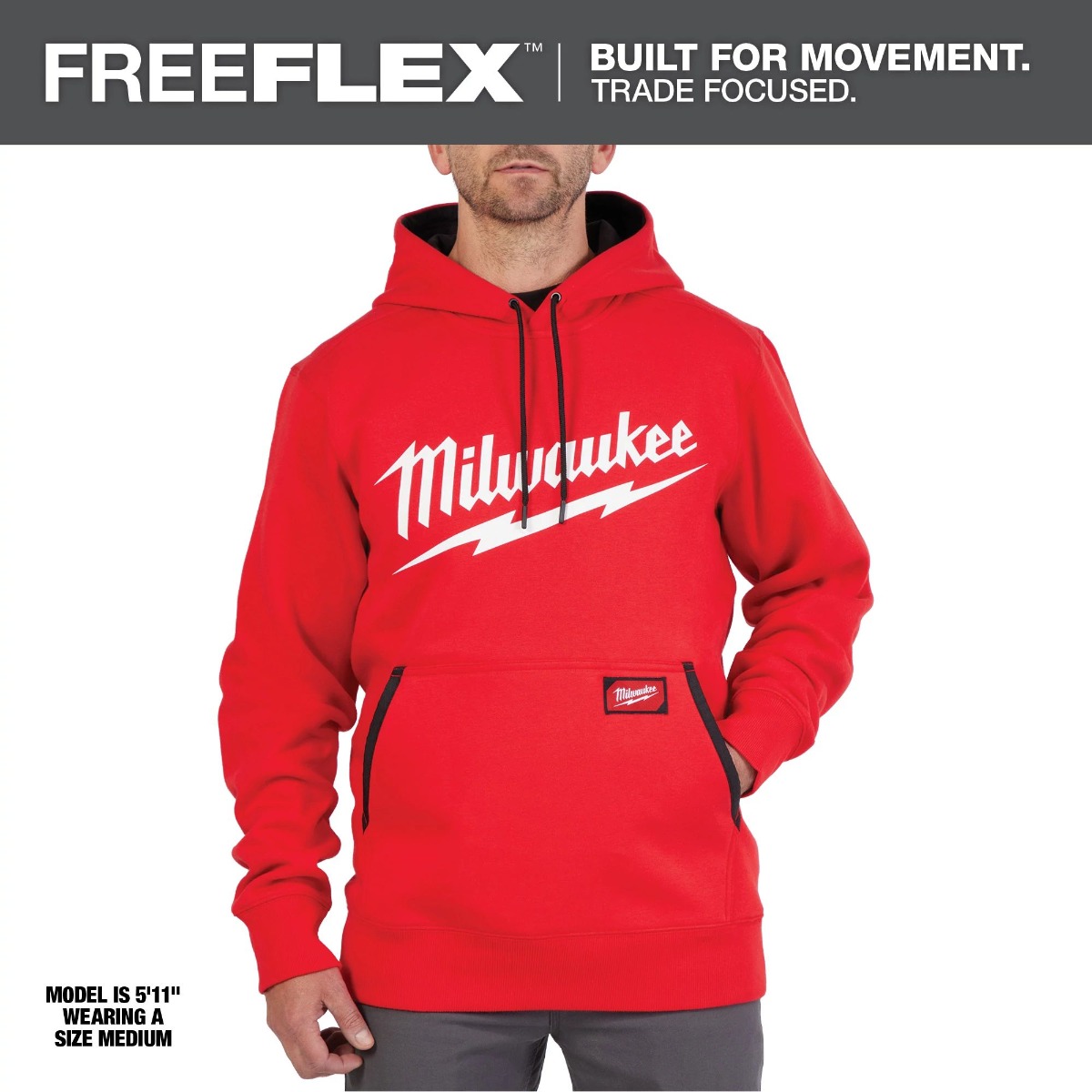 FREEFLEX™ Pullover Hoodie - Logo - Red - 2X-Large