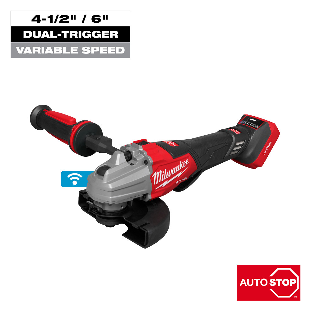 M18 FUEL™ 4 1/2" - 6" Dual Trigger Braking Grinder, Paddle Switch w/ ONE KEY™