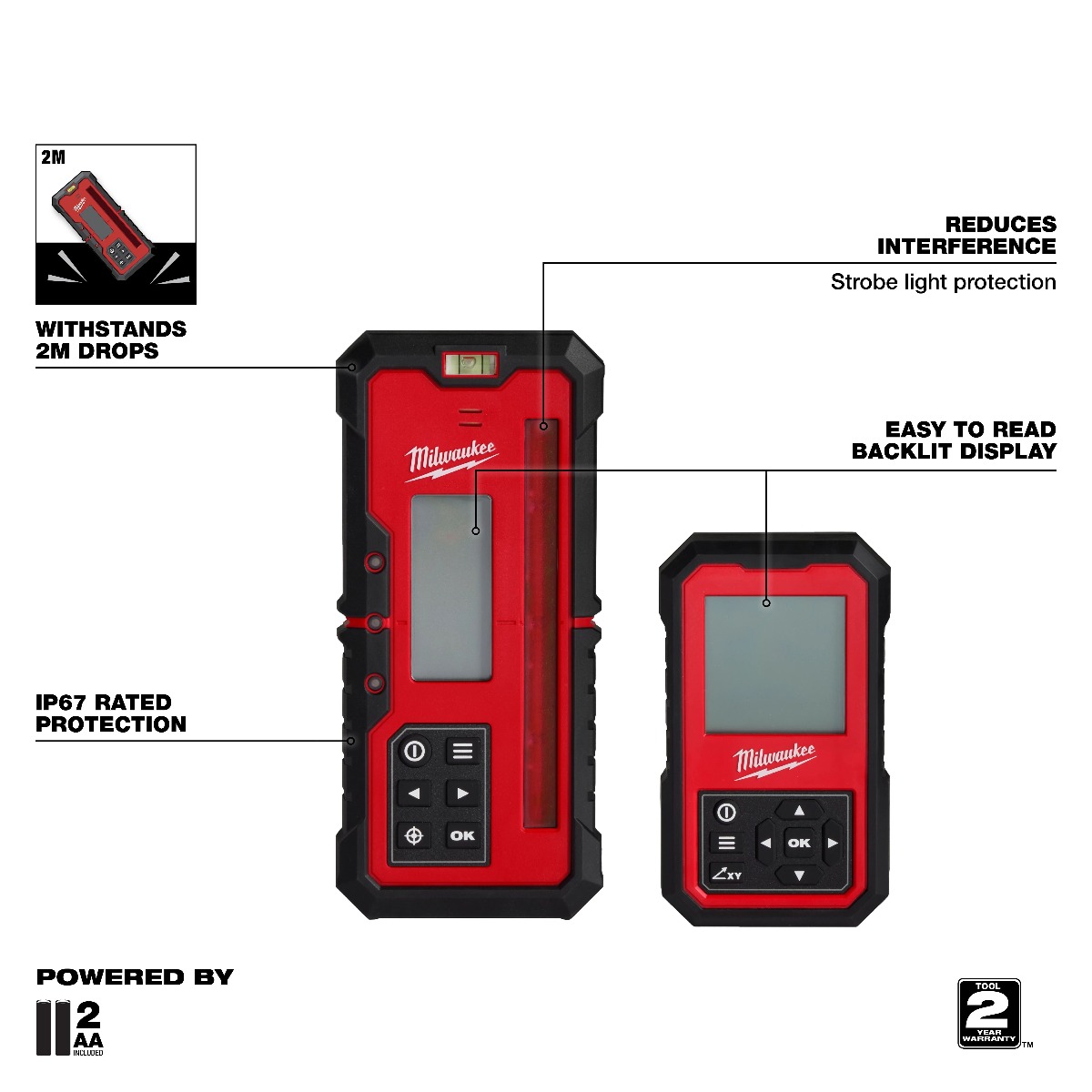 Red Exterior Dual Slope Rotary Laser Receiver