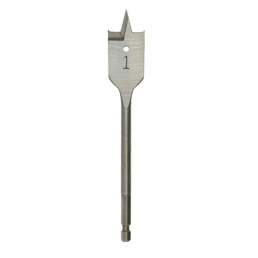 Flat Boring Bits - Diameter 1 1/4" - Length 4.5"
