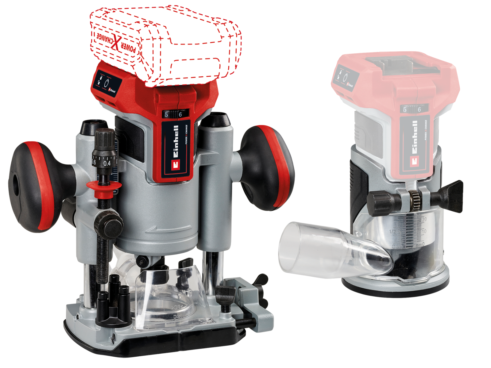TP-RO 18 set Li BL - 18V Cordless Compact Router with Fixed and Plunge Base