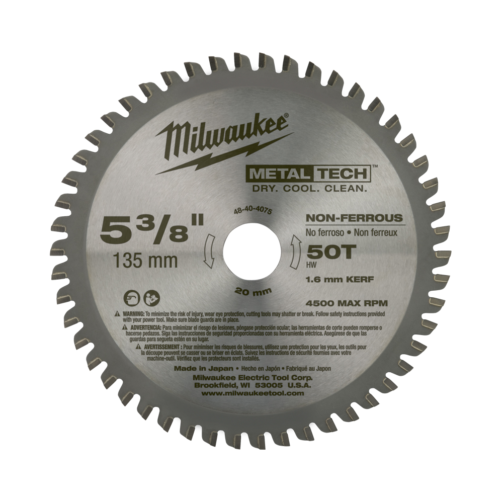 5-3/8 in. 50T Non-Ferrous Metal Circular Saw Blade