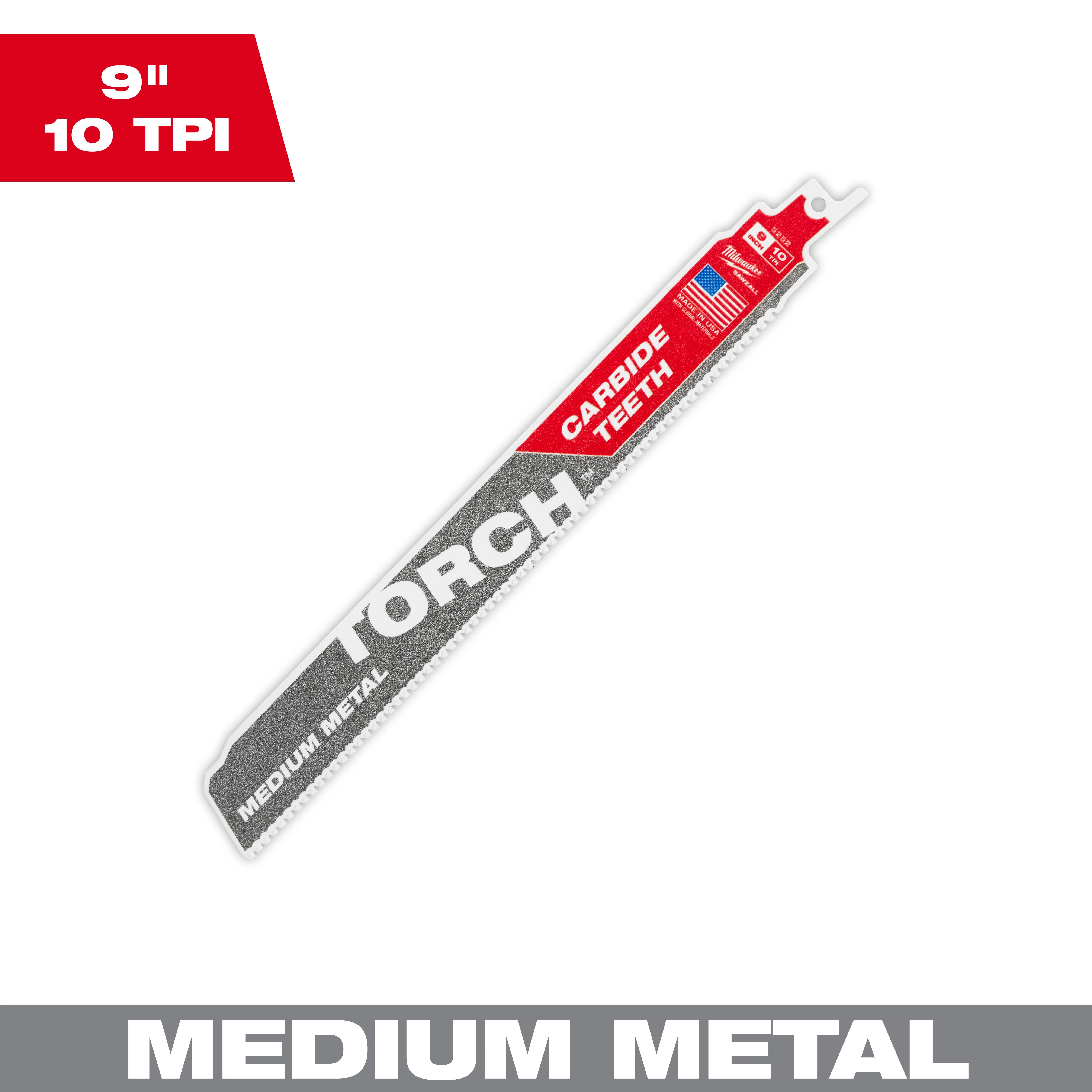 9" 10TPI The TORCH™ with Carbide Teeth for Medium Metal 1PK