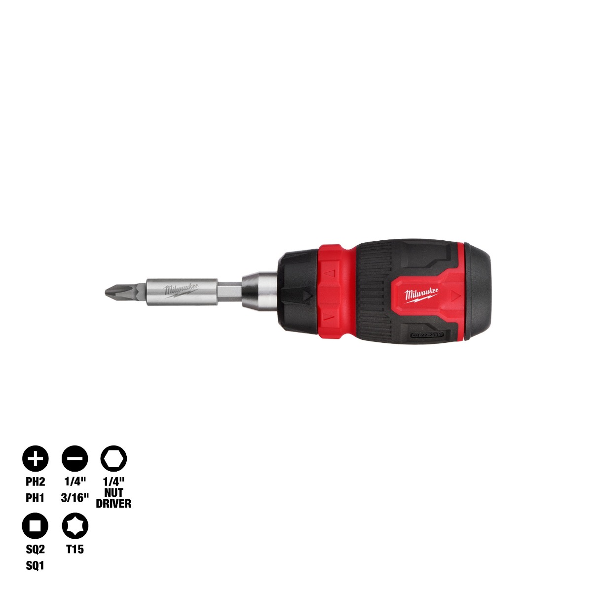 8-in-1 Ratcheting Compact Multi-Bit Screwdriver