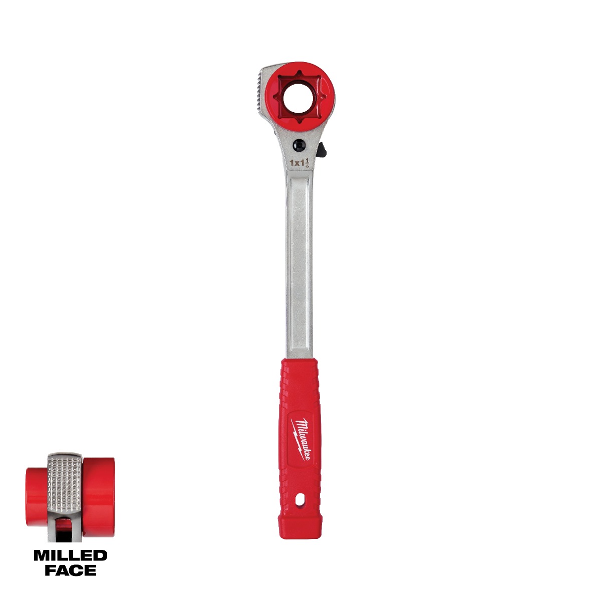 Lineman's High-Leverage Ratcheting Wrench w/ Milled Strike Face