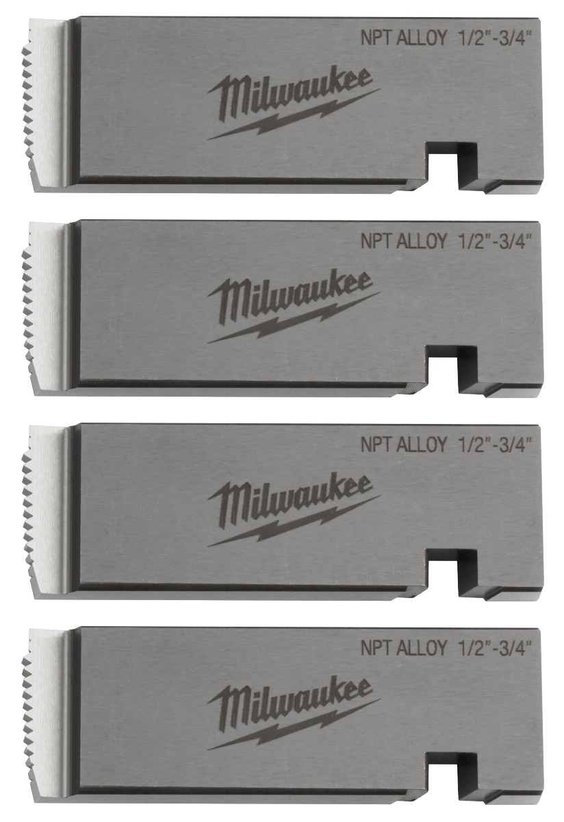 Milwaukee® 1/2"-3/4" ALLOY HIGH SPEED FOR STAINLESS NPT Universal Pipe Threading Dies