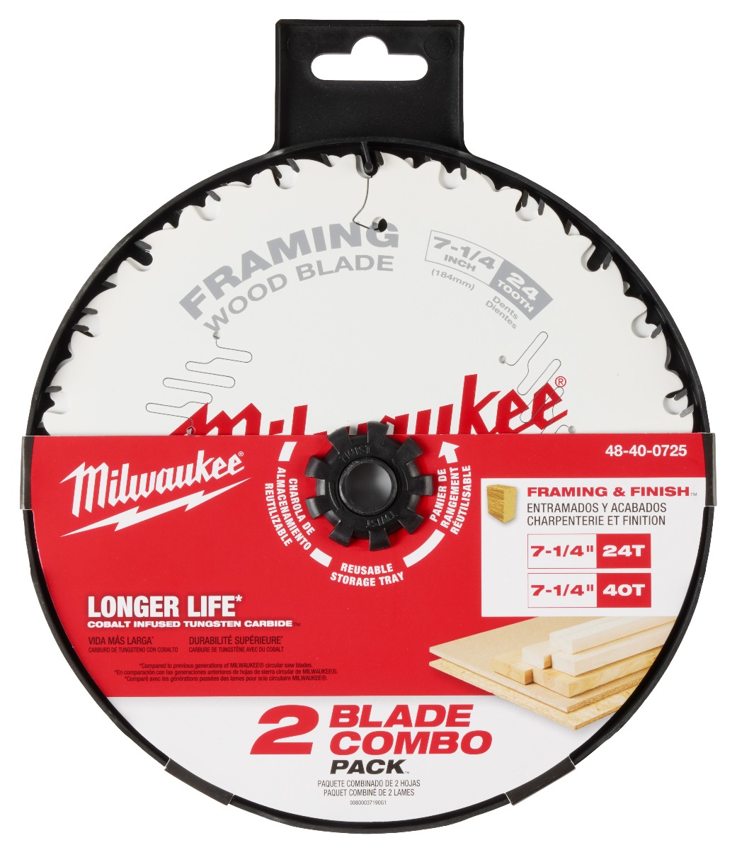 7-1/4" 24T & 40T Circular Saw Blade 2PK