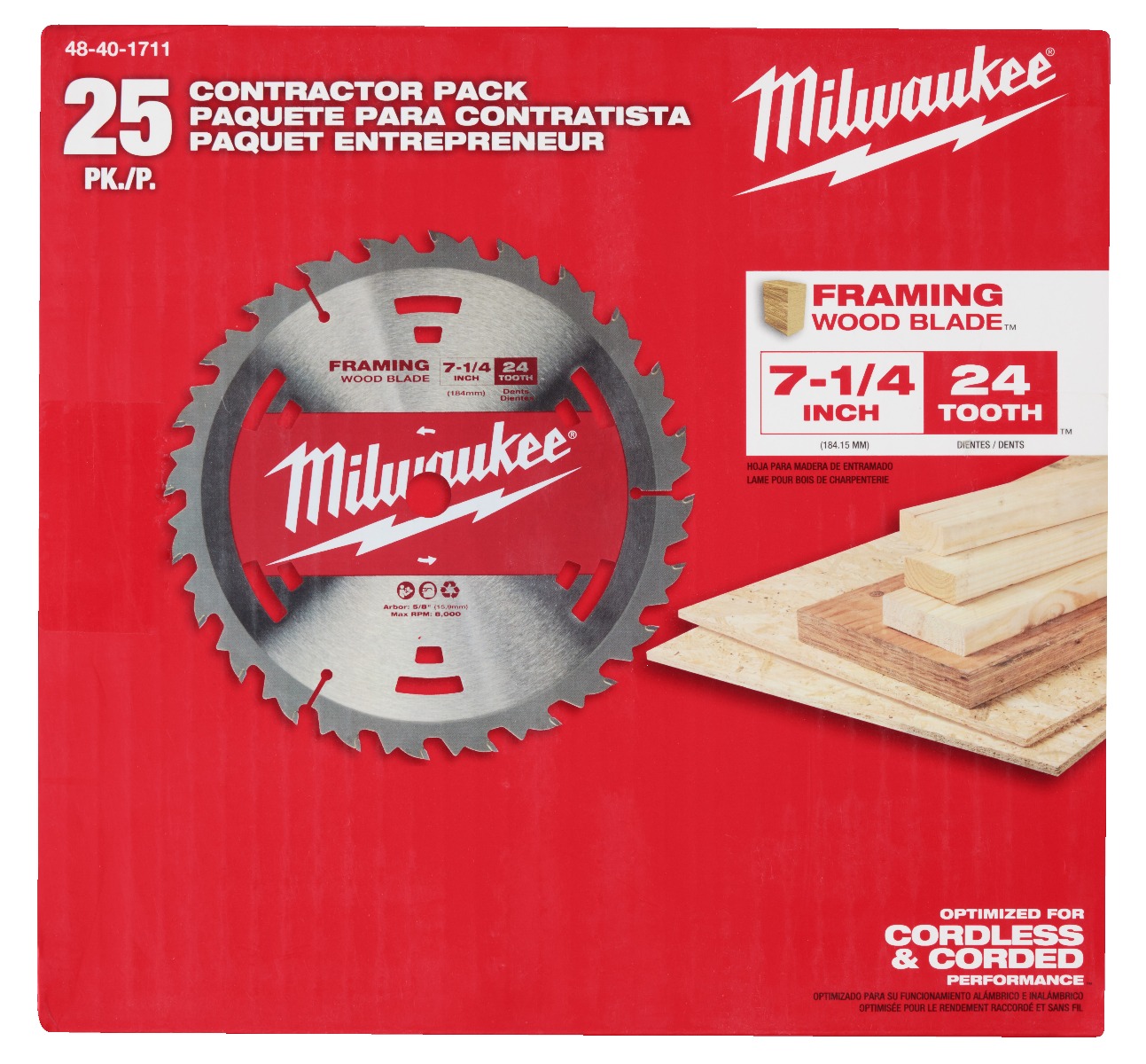 7-1/4" 24T Construction Framing Contractor Pack (25PK)