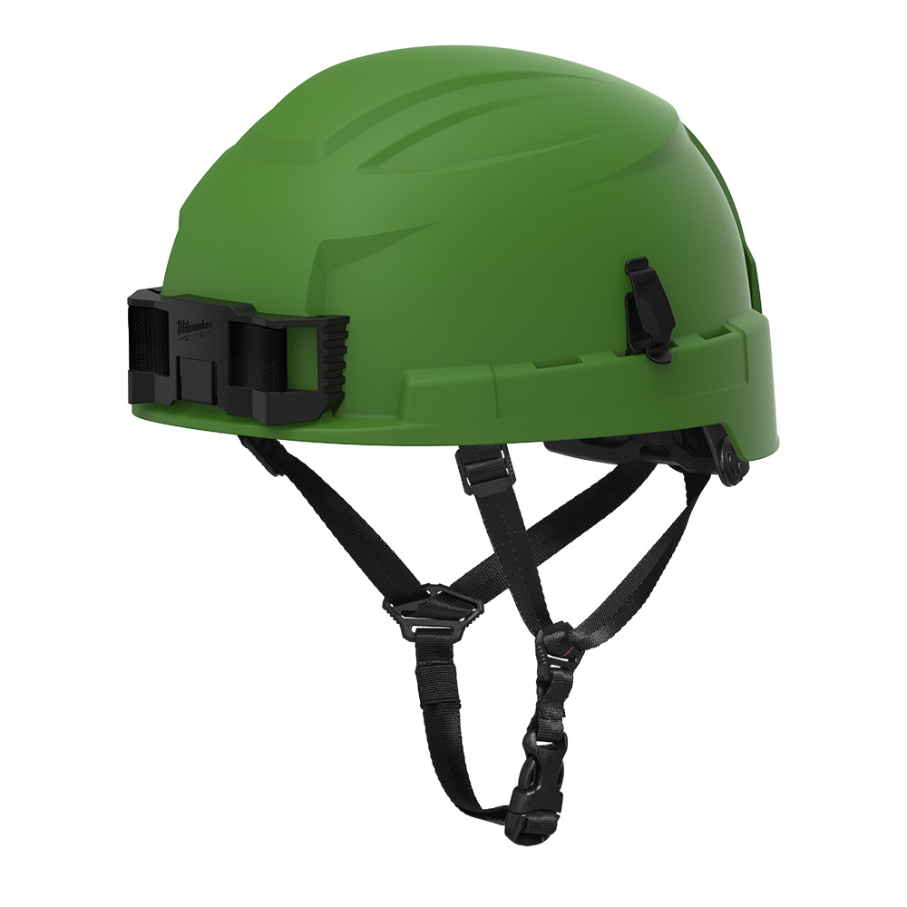 BOLT™ 4PT Green Non-Vented Safety Helmet  - Type 2, Class E
