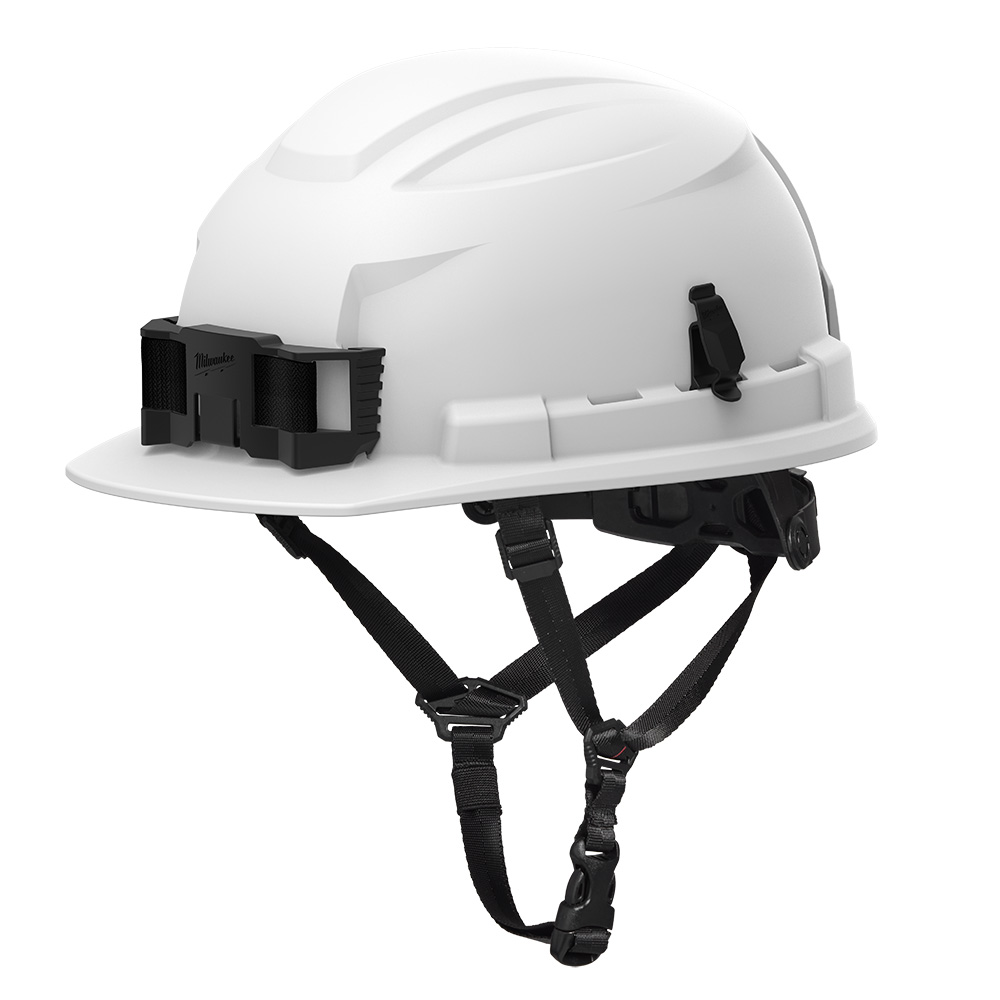 BOLT™ 4PT White Front Brim Non-Vented Safety Helmet  - Type 2, Class E