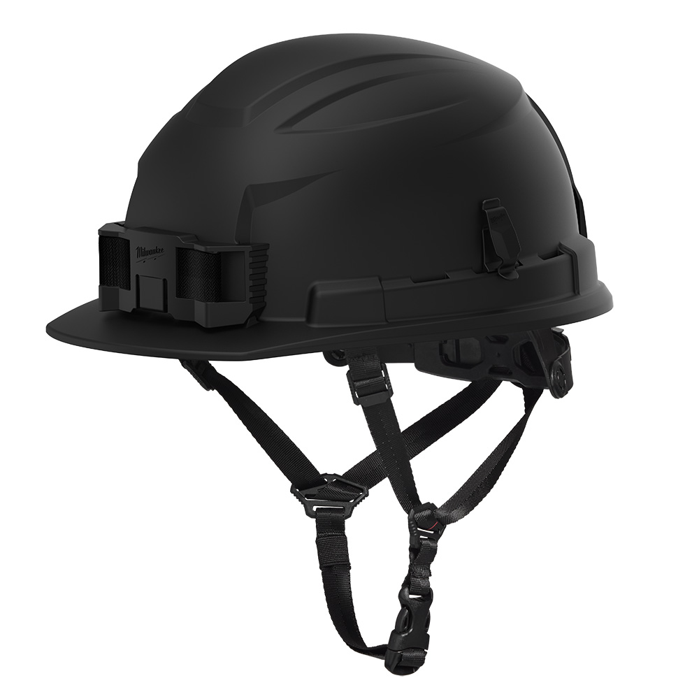 BOLT™ 4PT Black Front Brim Non-Vented Safety Helmet  - Type 2, Class E