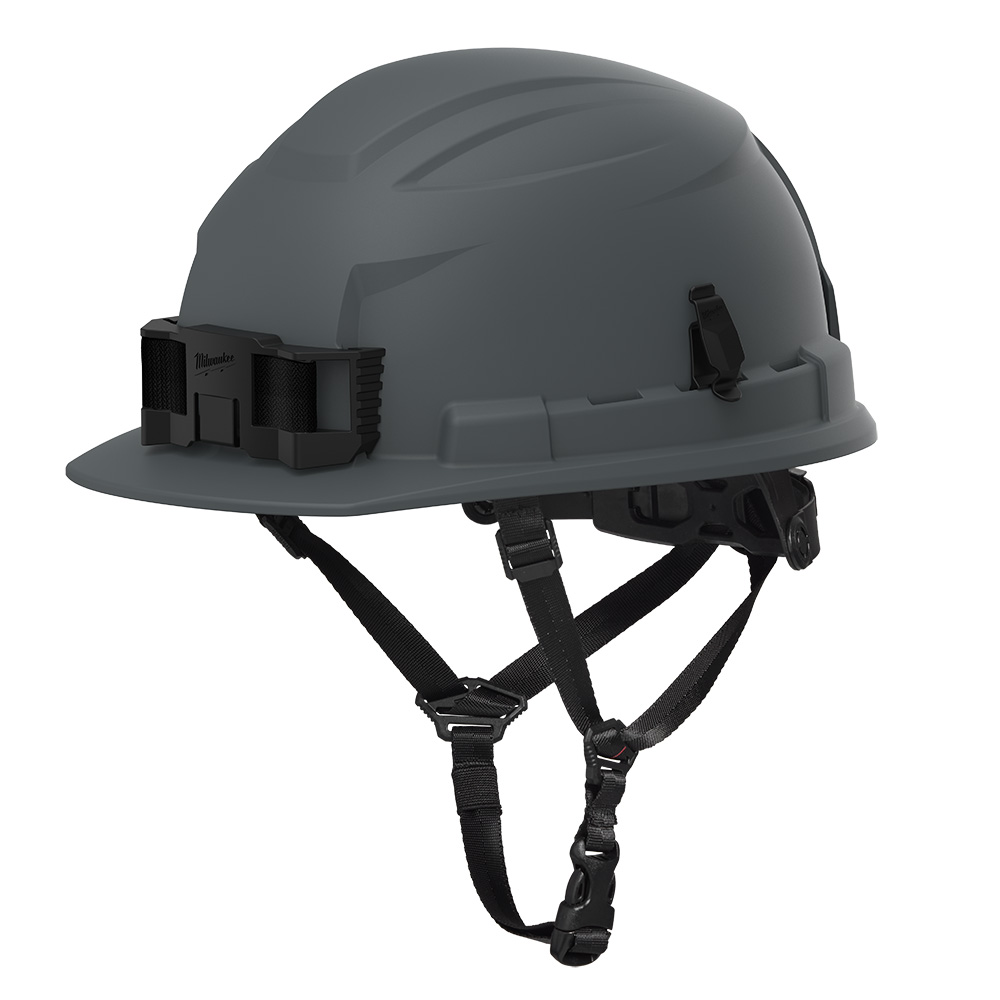 BOLT™ 4PT Grey Front Brim Non-Vented Safety Helmet  - Type 2, Class E