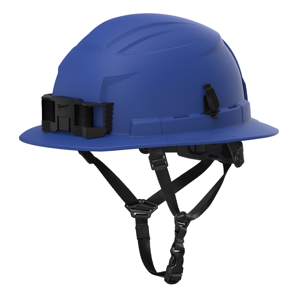 BOLT™ 4PT Blue Full Brim Non-Vented Safety Helmet  - Type 2, Class E