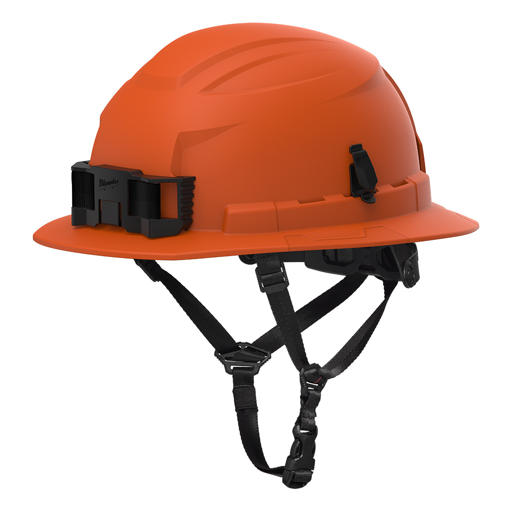 BOLT™ 4PT Safety Orange Full Brim Non-Vented Safety Helmet  - Type 2, Class E