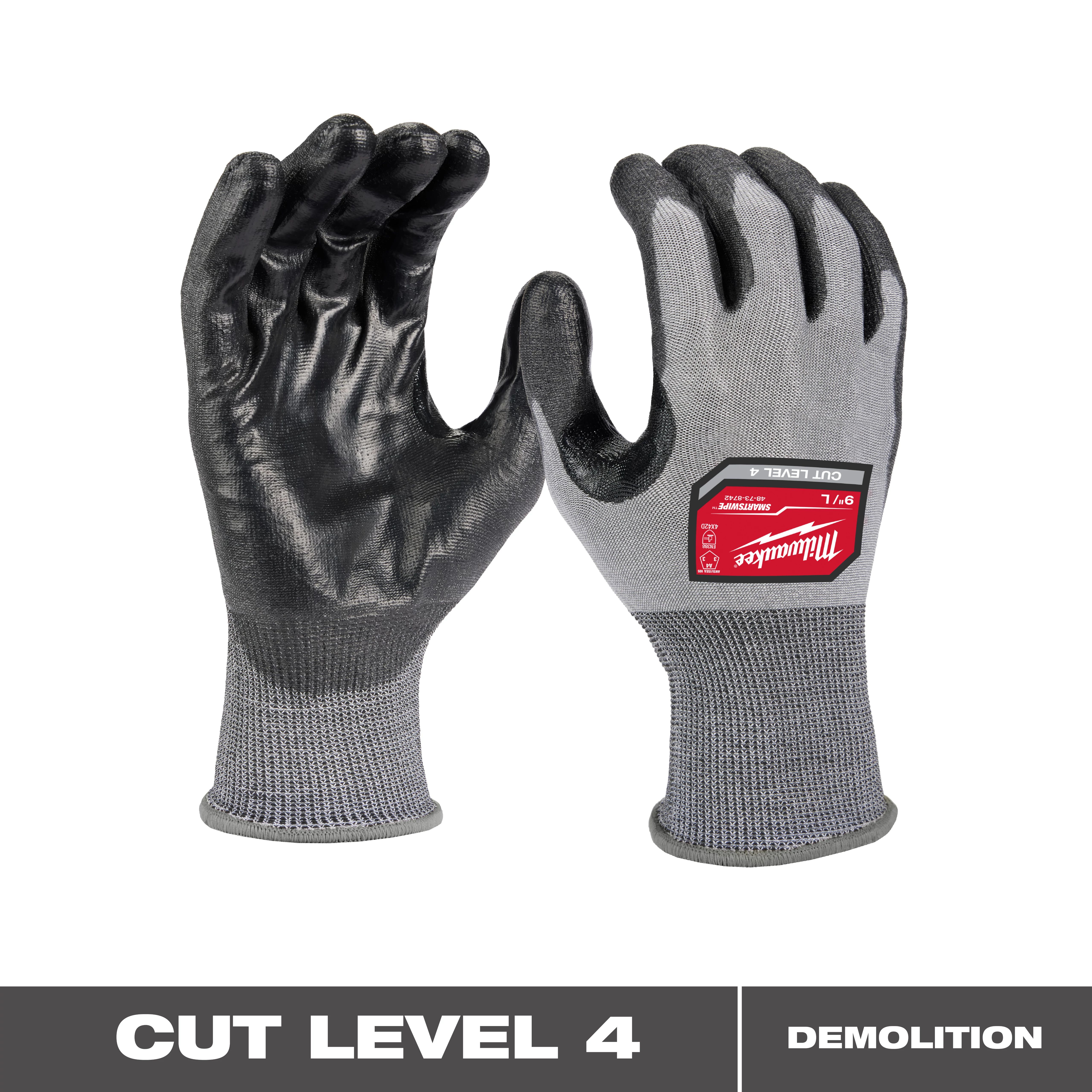 Cut Level 4 High-Dexterity Polyurethane Dipped Gloves - XXLarge