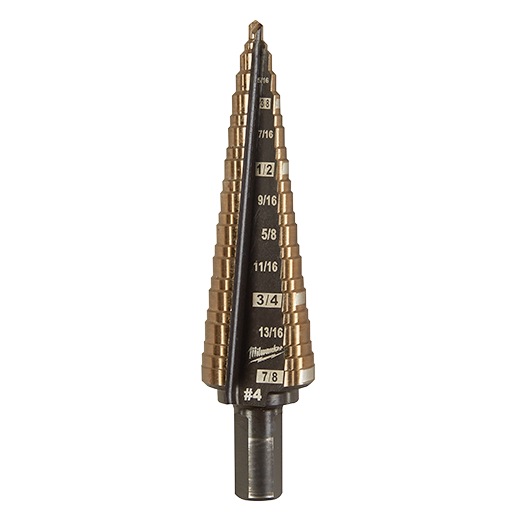 Cobalt Step Drill Bits - #4 (3/16-7/8”)