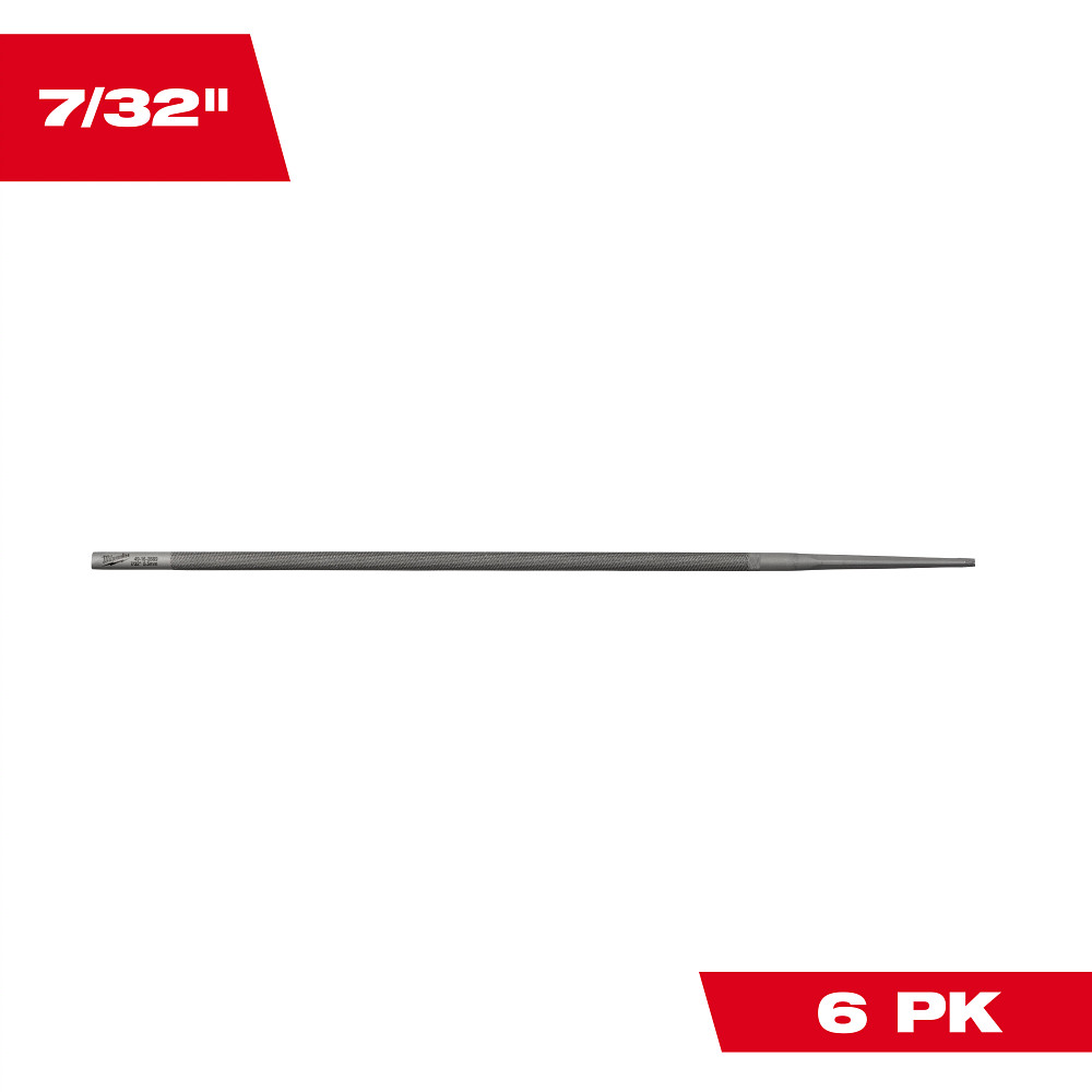 7/32” Round File for Saw Chain 6 PK