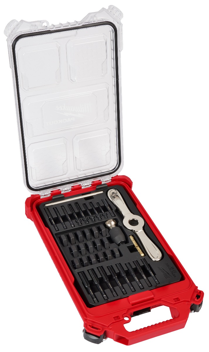 38PC Metric Tap & Die PACKOUT™ Set w/ Hex-LOK™ 2-in-1 Handle