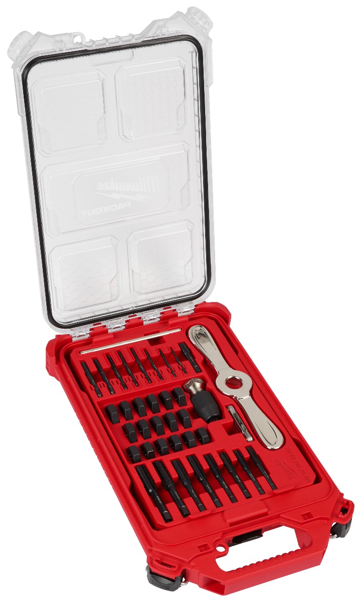 38PC SAE Tap & Die PACKOUT™ Set w/ Hex-LOK™ 2-in-1 Handle