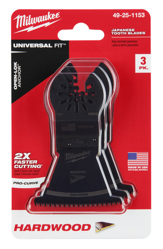 OPEN-LOK 2-1/2" HCS JAPANESE TOOTH PRO-CURVE HARDWOOD BLADE 3PK