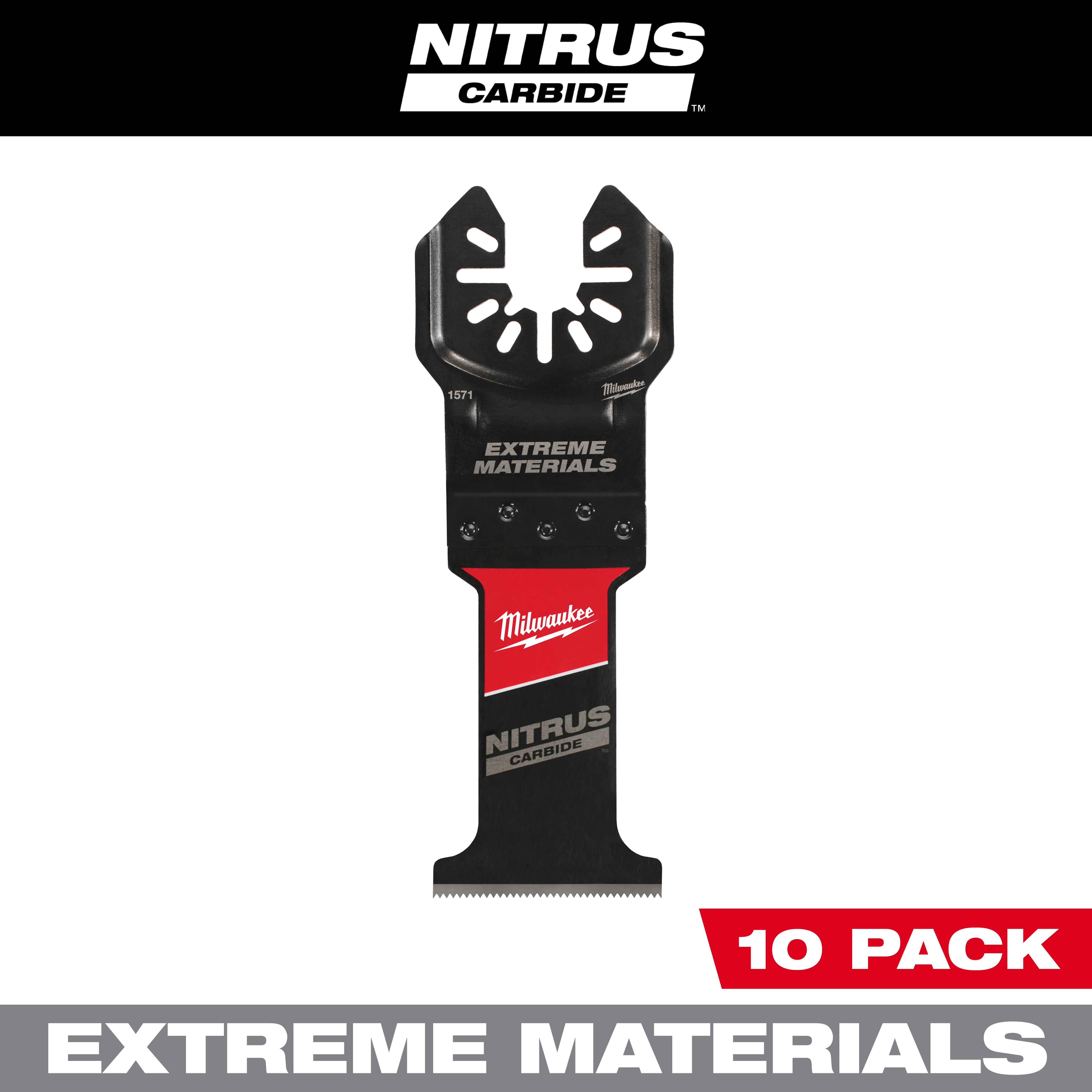NITRUS CARBIDE™ Extreme Materials Universal Fit OPEN-LOK™ Multi-Tool Blade - 10 Pack