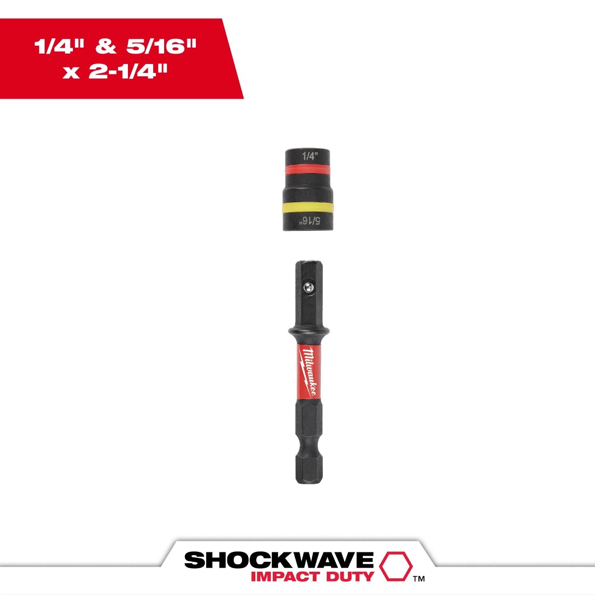 SHOCKWAVE Impact Duty™ QUIK-CLEAR™ 2-in-1 Magnetic Nut Drivers - 1/4" and 5/16"