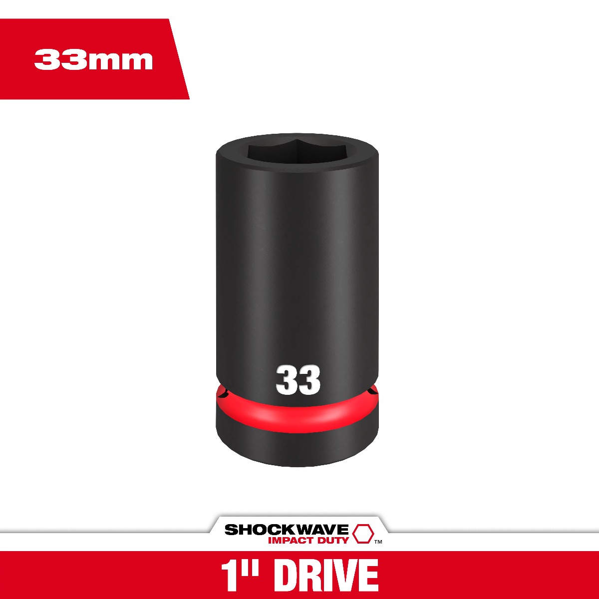 SHOCKWAVE Impact Duty™ 1" Drive 33mm Deep 6 Point Socket