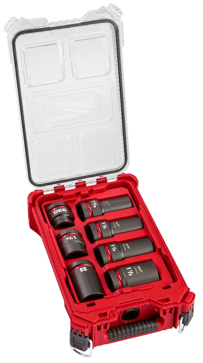 SHOCKWAVE Impact Duty™ 1” Drive 7PC MM & SAE Wheel Service Socket PACKOUT™ Set