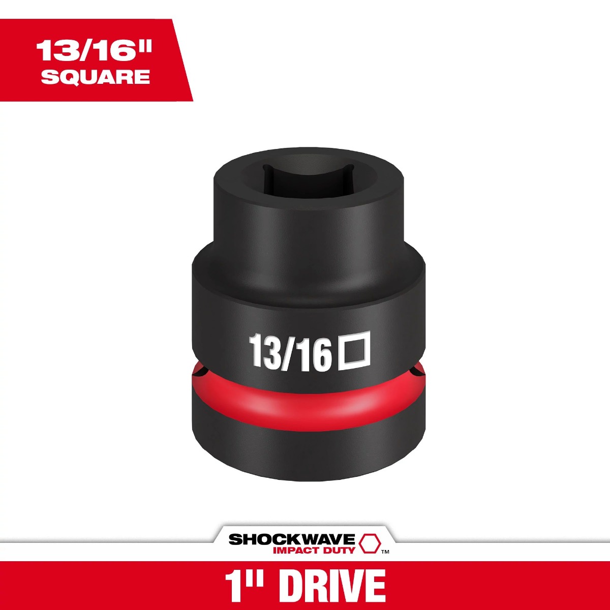 SHOCKWAVE Impact Duty™ 1" Drive 13/16" Standard 4 Point Square Socket