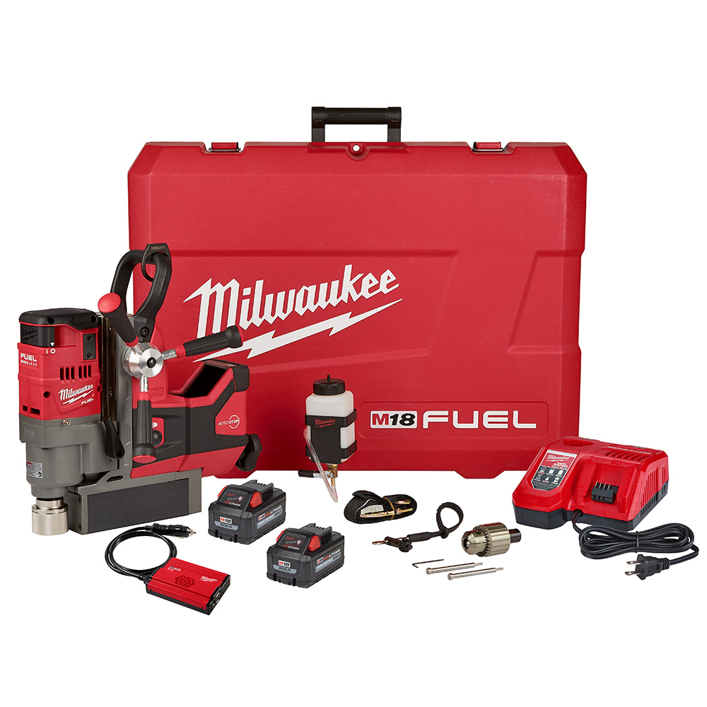 M18 FUEL 18 Volt Lithium-Ion Cordless  1-1/2 in. Lineman Magnetic Drill Kit with High Demand Battery