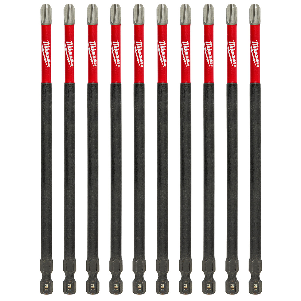 SHOCKWAVE 6 in. Impact Phillips #3 Power Bits  - 10 Pack
