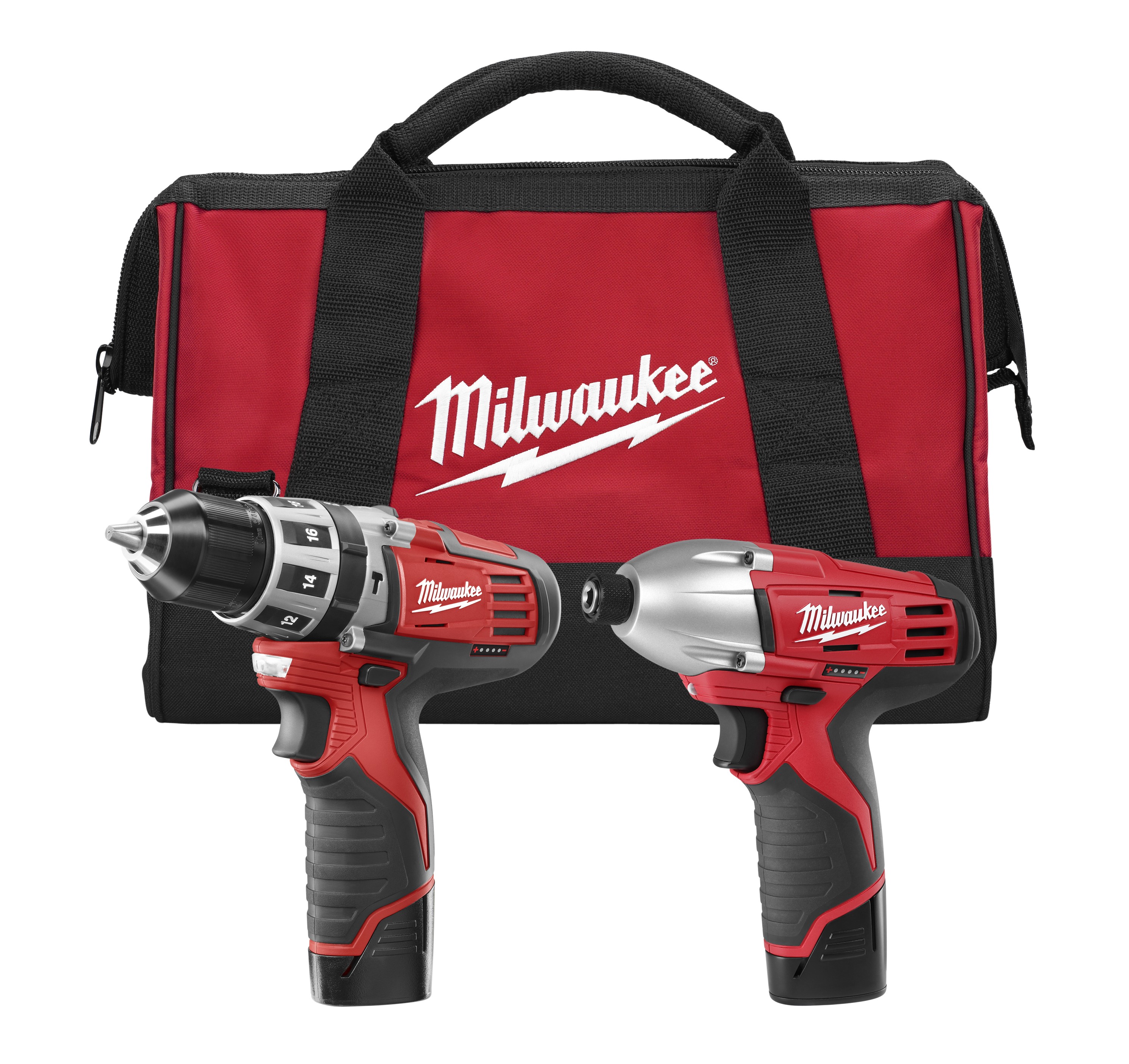 M12 12 Volt Lithium Ion Cordless 3/8 in. Hammer Drill/Driver and Impact Driver Combo Kit - 2 Tool