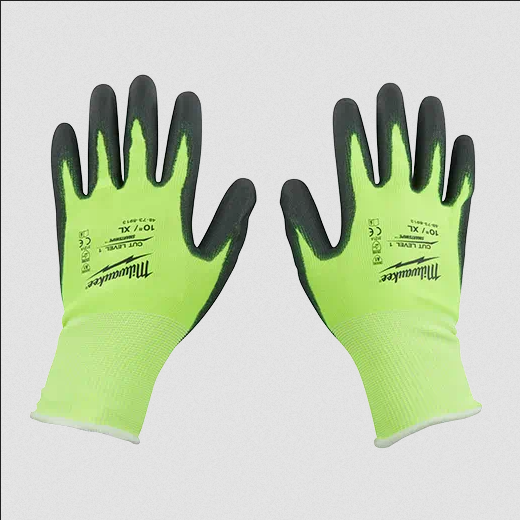 High Visibility Cut Level 1 Polyurethane Dipped Gloves - Size XL - 1 Pack