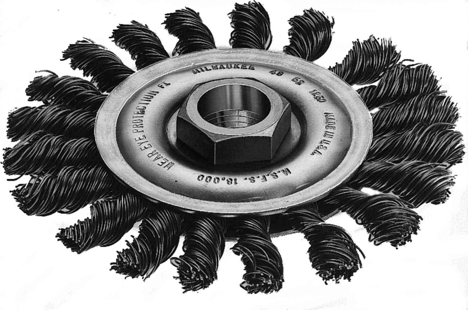 4 in. Carbon Steel Full Cable Twist Knot Wheel