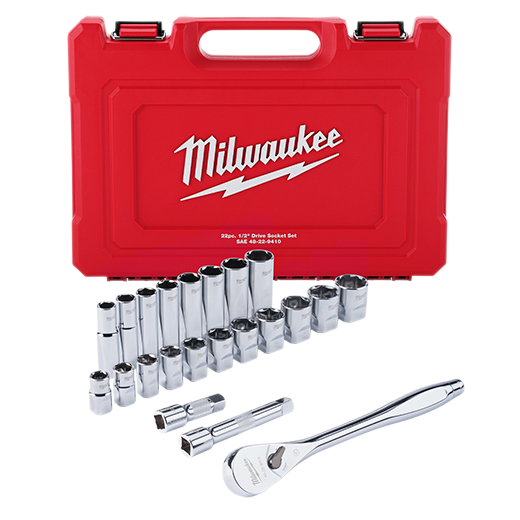 1/2" Drive 22pc Ratchet & Socket Set – SAE