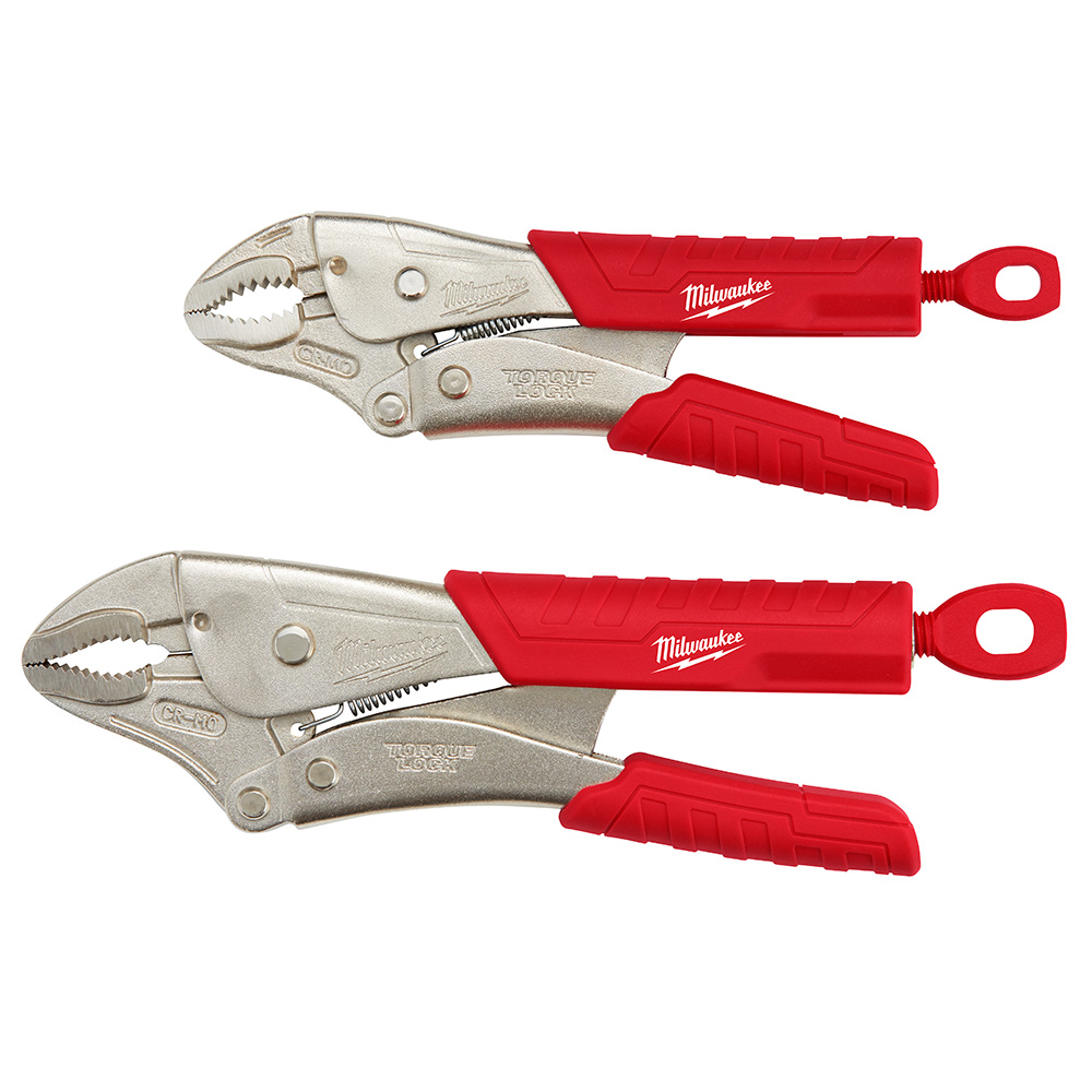 7 in. & 10 in. TORQUE LOCK Curved Jaw Locking Pliers Set With Grip - 2 Piece