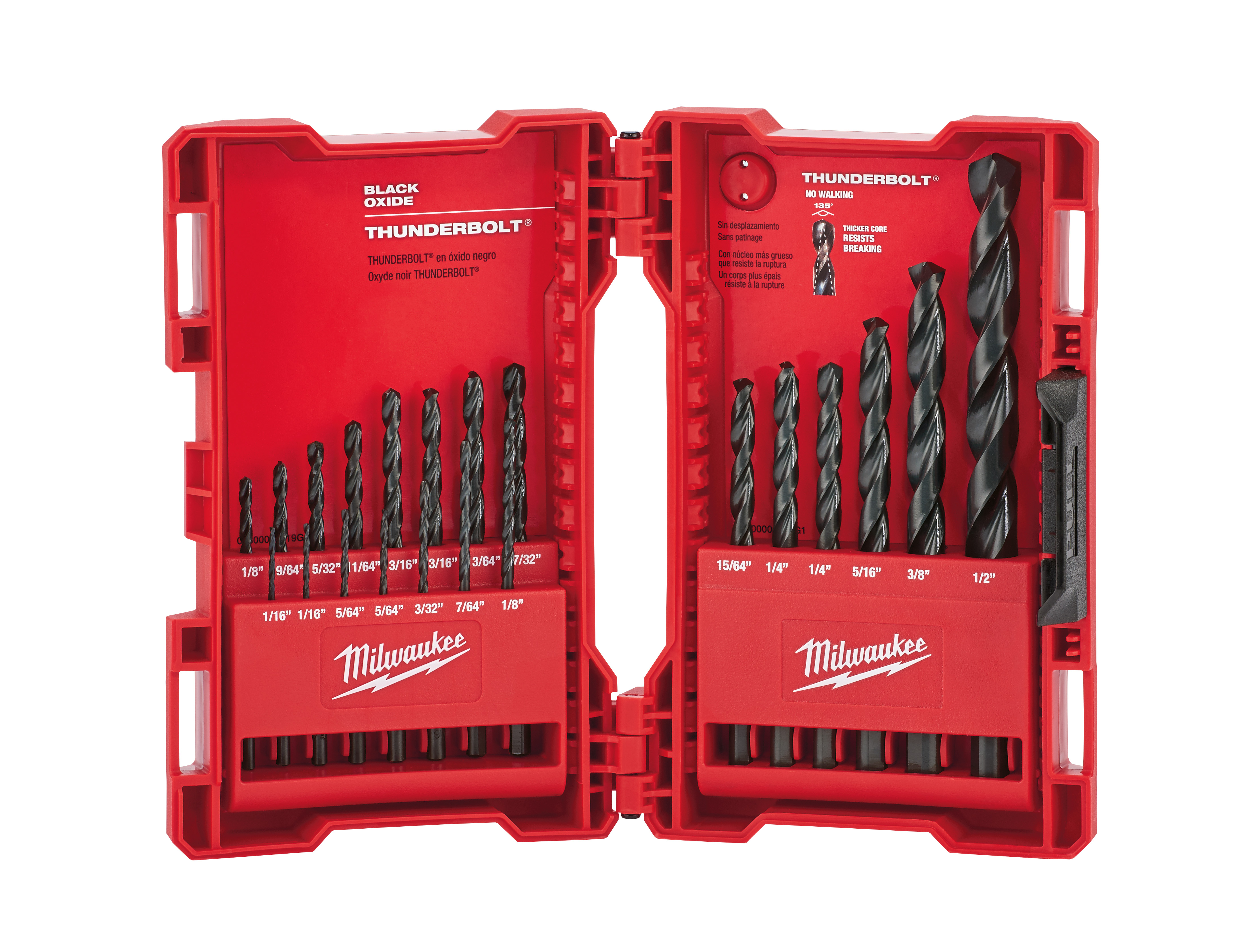 Thunderbolt Black Oxide Drill Bit Set - 21 Piece