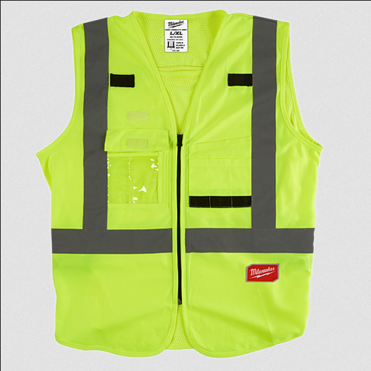 Class 2 High Visibility Safety Vests - Compliance - ANSI & CSA - 4X/5X - Yellow