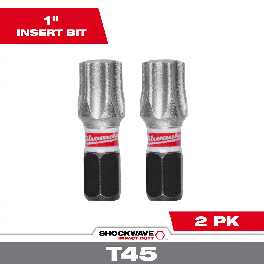 SHOCKWAVE™ Impact Duty 1" T45 Insert Bits 2Pk