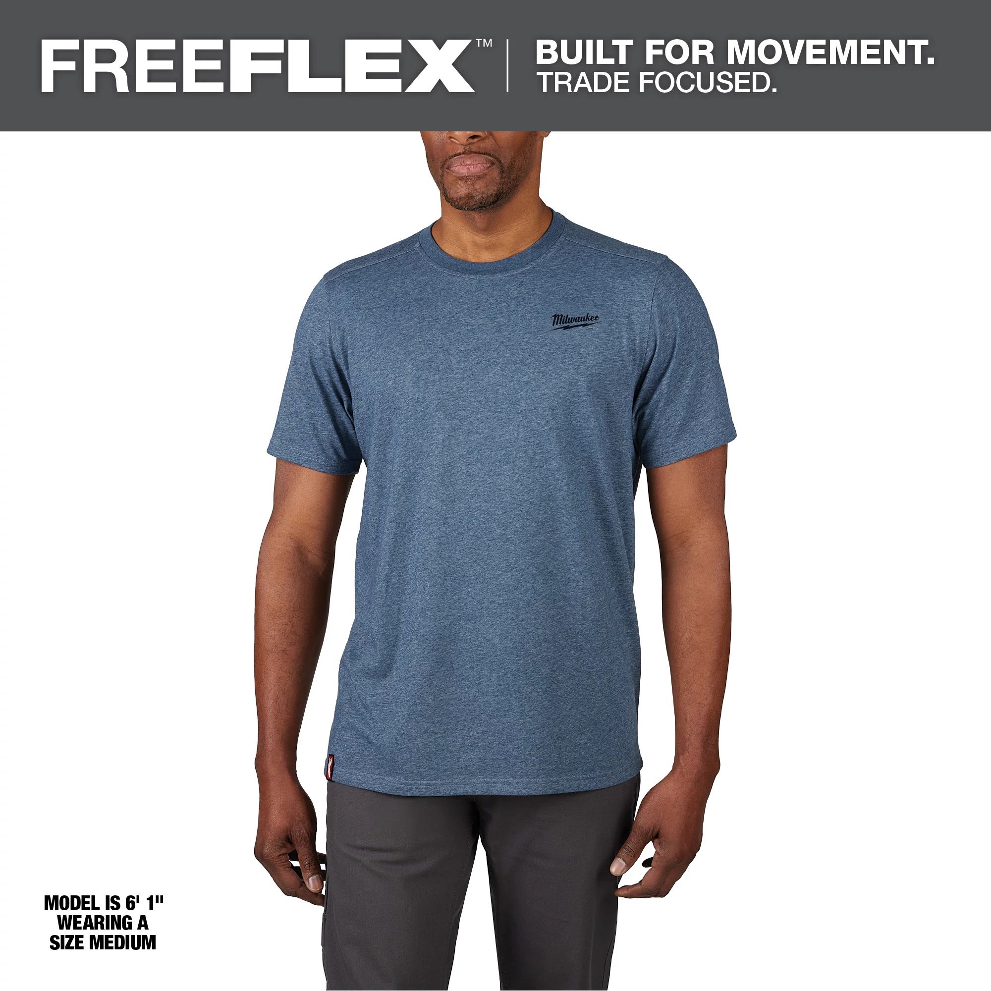 Hybrid Work Tee - Short Sleeve - Blue - Large