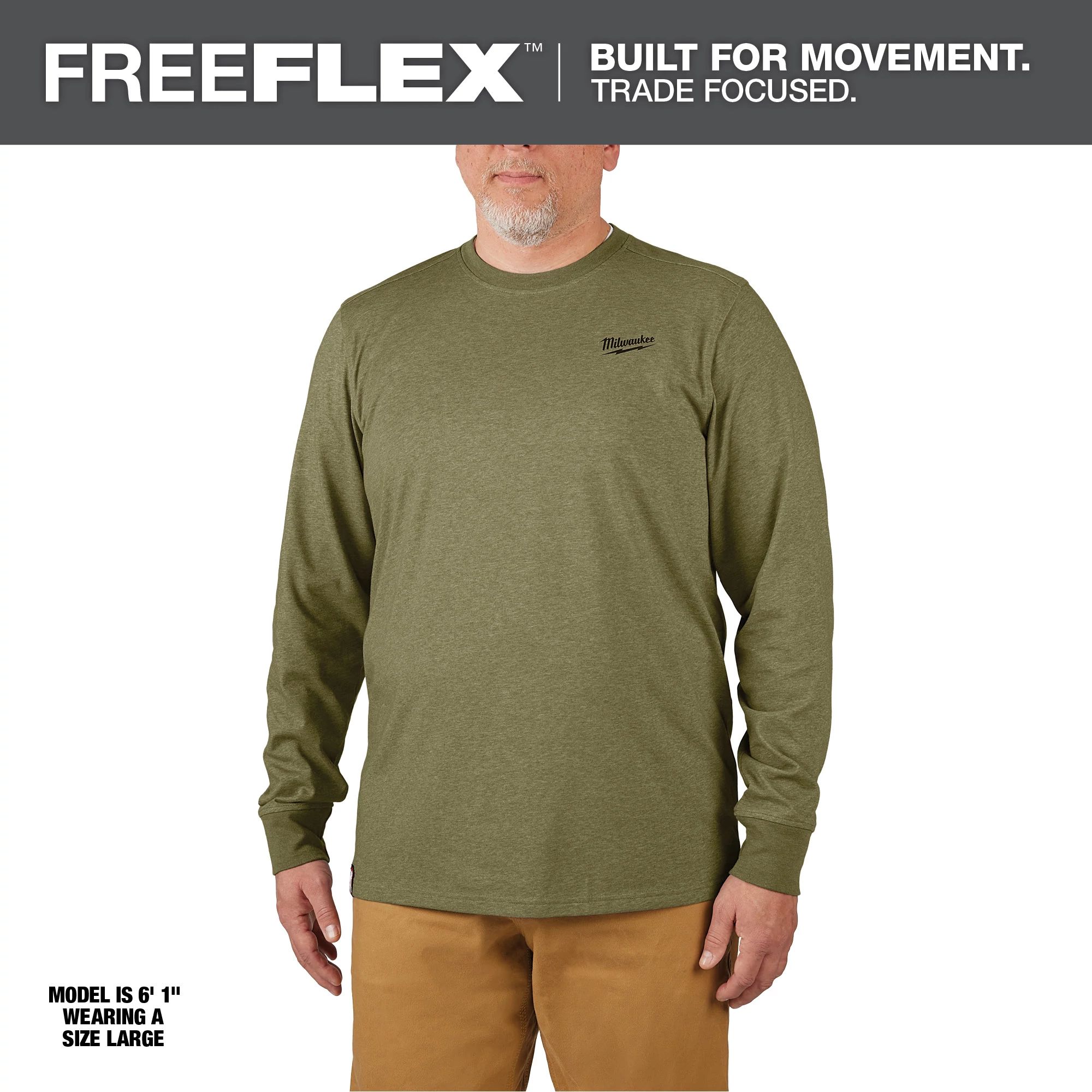 FREEFLEX™ Hybrid Work Tee - Long Sleeve - Green - Small
